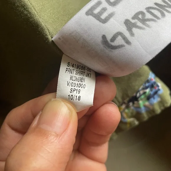 Gap Floral Kids Green Print Shirt Hooded Jacket with Pockets Girls XL - Picture 11 of 11